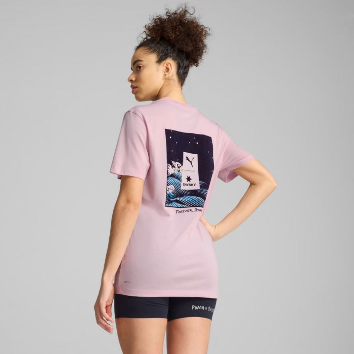 Puma Unisex T-shirts SS Tee Saysky Pink