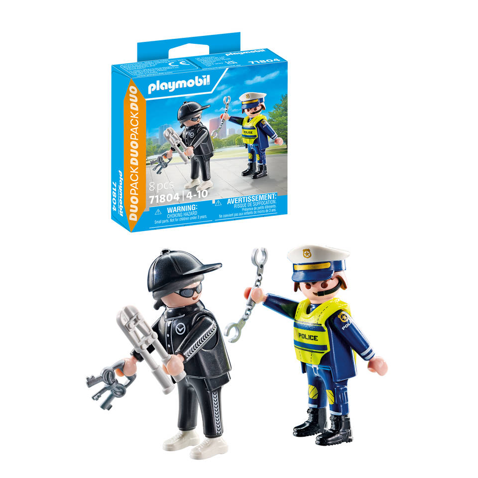 PLAYMOBIL DuoPacks politieman en inbreker 71804
