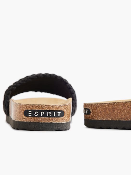 ESPRIT Tieffussbett-Pantolette Schwarz