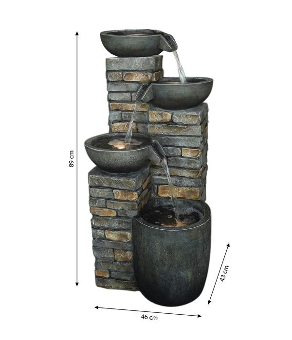 Dehner Polyresin-Gartenbrunnen Mattone,