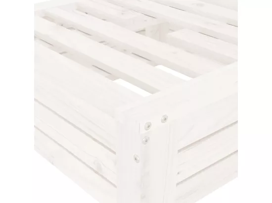Couvercle de base de parasol blanc bois massif de pin