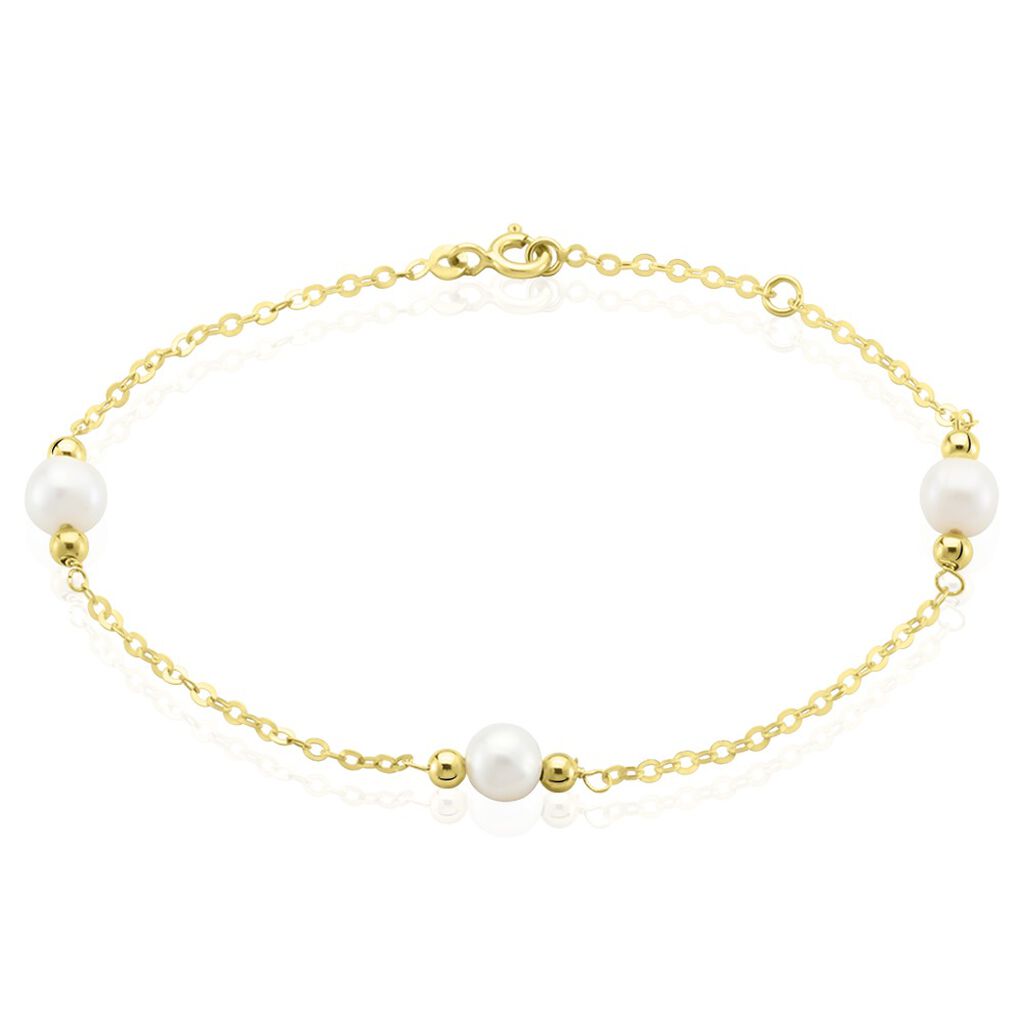 Bracelet Cannelle Or Jaune Perle De Culture