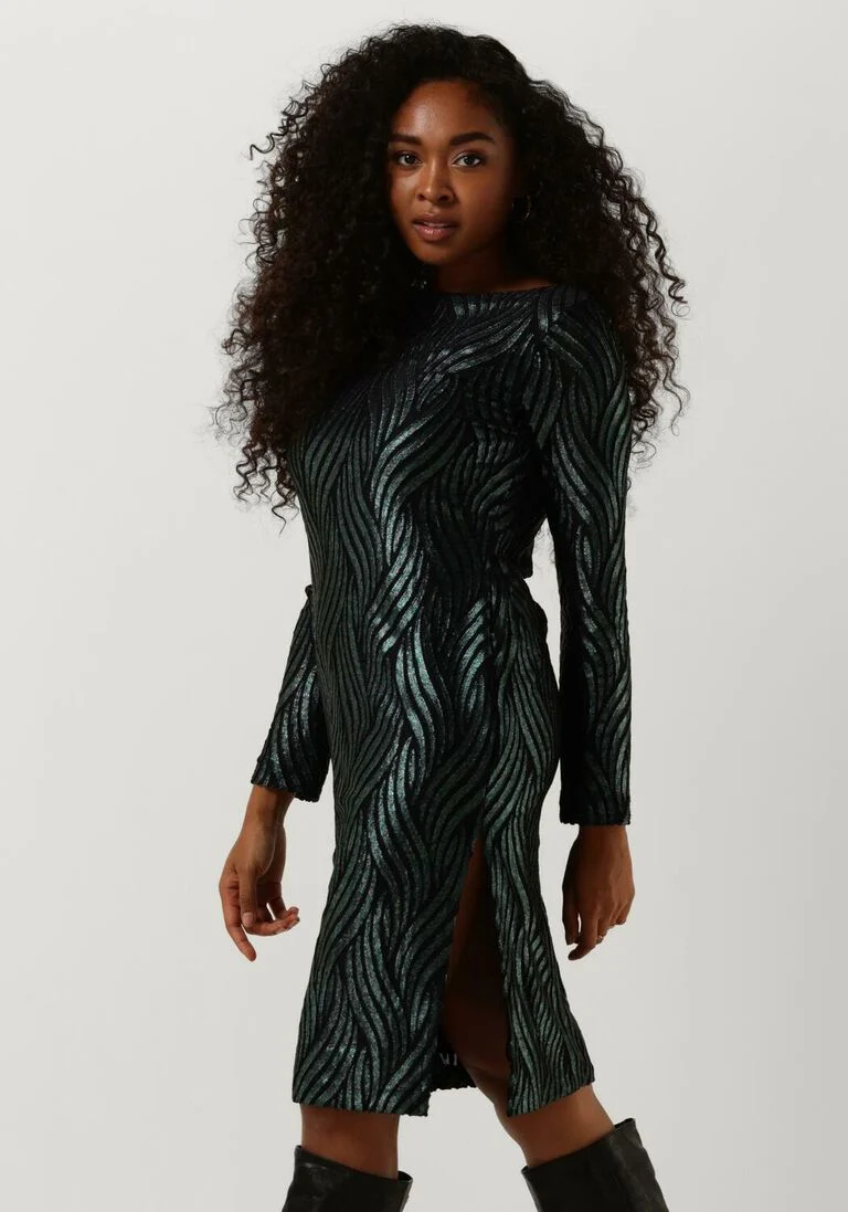 ANA ALCAZAR zwarte ana alcazar midi jurk 049440-3310