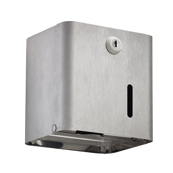 Distributeur papier toilette - 2 paquets / 1 rouleau - axos - inox brosse
