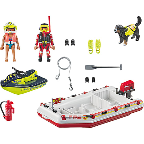 Playmobil 71464 brandbåd med vandscooter
