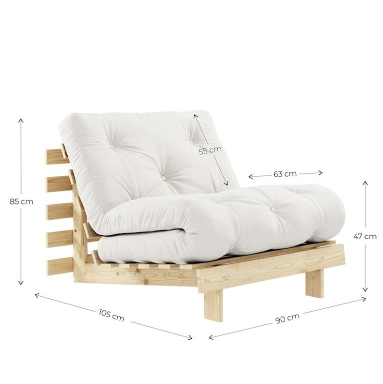 Karup Design Roots slaapbank 90 naturel, Beige