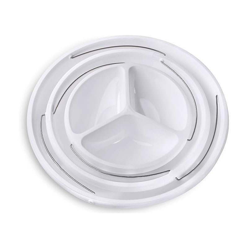 3 Etagen Party Etagere Tisch Deko Ständer Faltbarer Servierständer für Chips / Nüsse / Süssigkeiten - Weiss