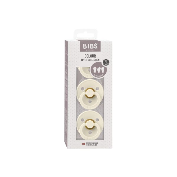 BiBs Try-It Fopspeen - 0-6 Mnd - 3 Stuks - Ivory