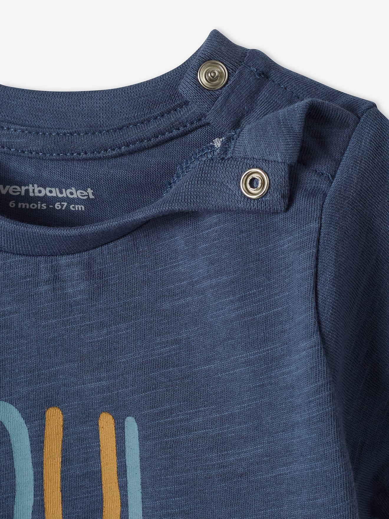 Camiseta estampada para bebê menino, cinza mesclado
