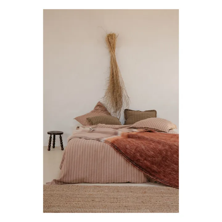 Le Monde Sauvage Housse de couette Sandhills en lin | Brun roux
