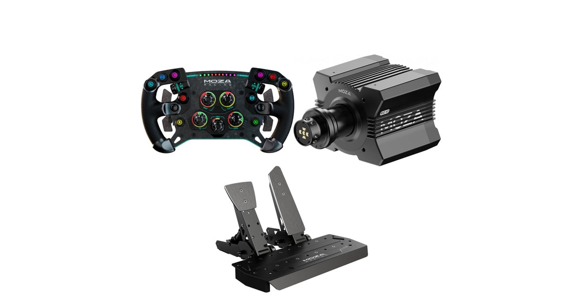 MOZAR12 V2 + GS V2P GT + SR-P bundel  (Zwart, Basis, stuur en pedalen)
