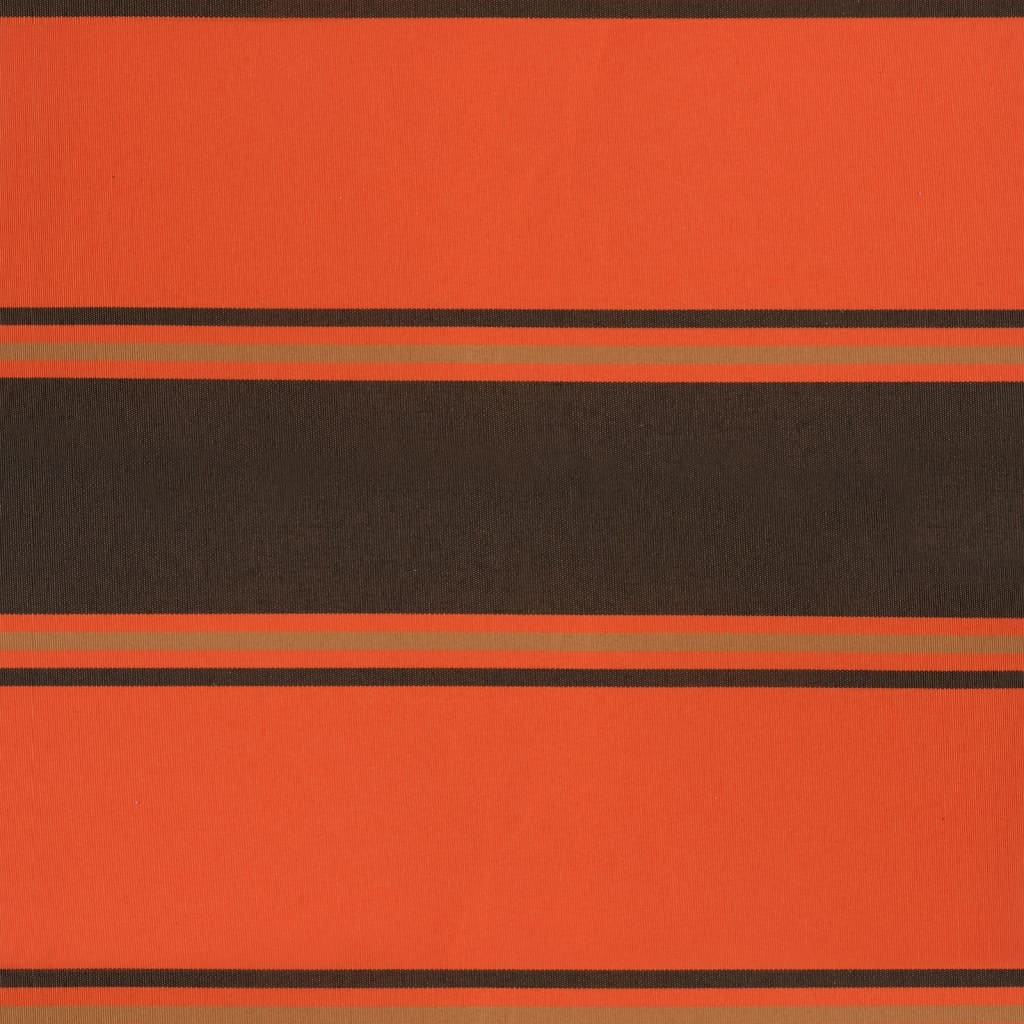 Auvent rétractable orange et marron 3,5x2,5m tissu et aluminium