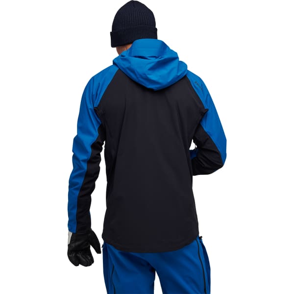 Veste ski de randonnée BLACK DIAMOND M DAWN PATROL HYBRID SHELL KINGFISHER WHITE BLACK