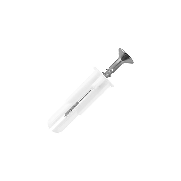Cheville Crampon blanc ø8 mm + vis, 20 pièces