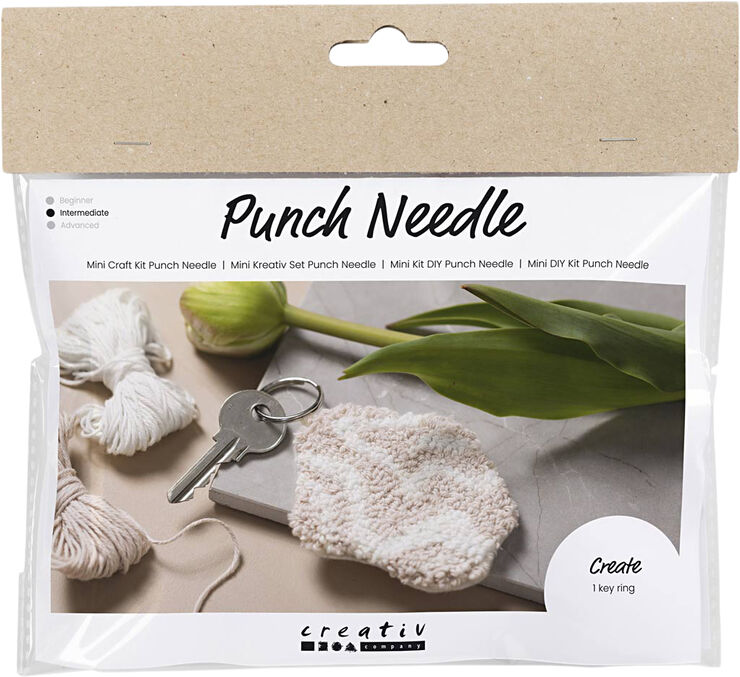 Creativ Company Mini DIY Kit Punch Needle , Nøglevedhæng