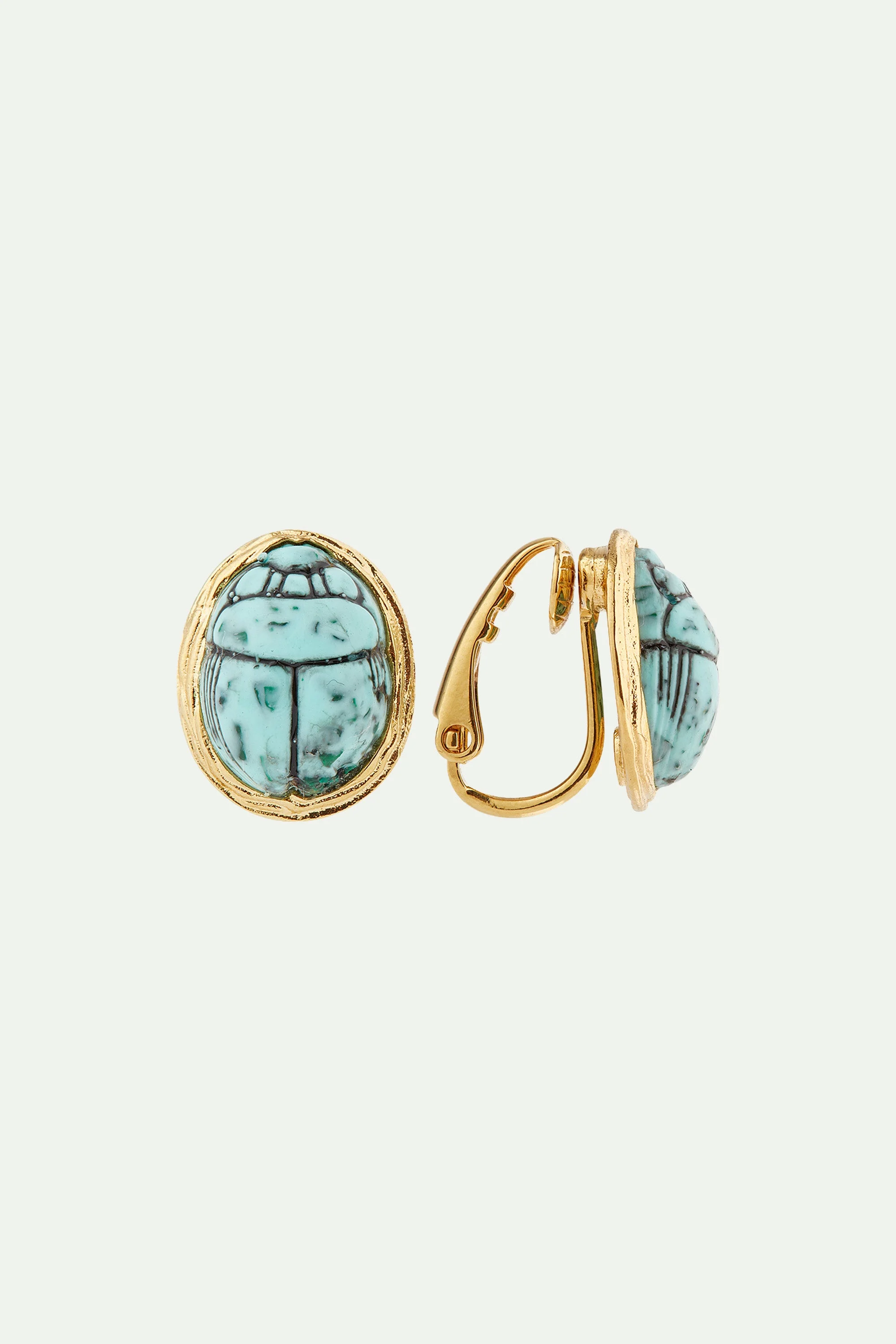 Boucles d'oreilles scarabée | Bleu