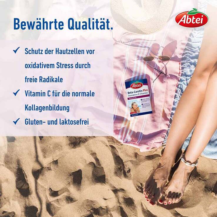 Abtei Beta-Carotin Plus Hautaktive B-Vitamine Kapseln , 50 St