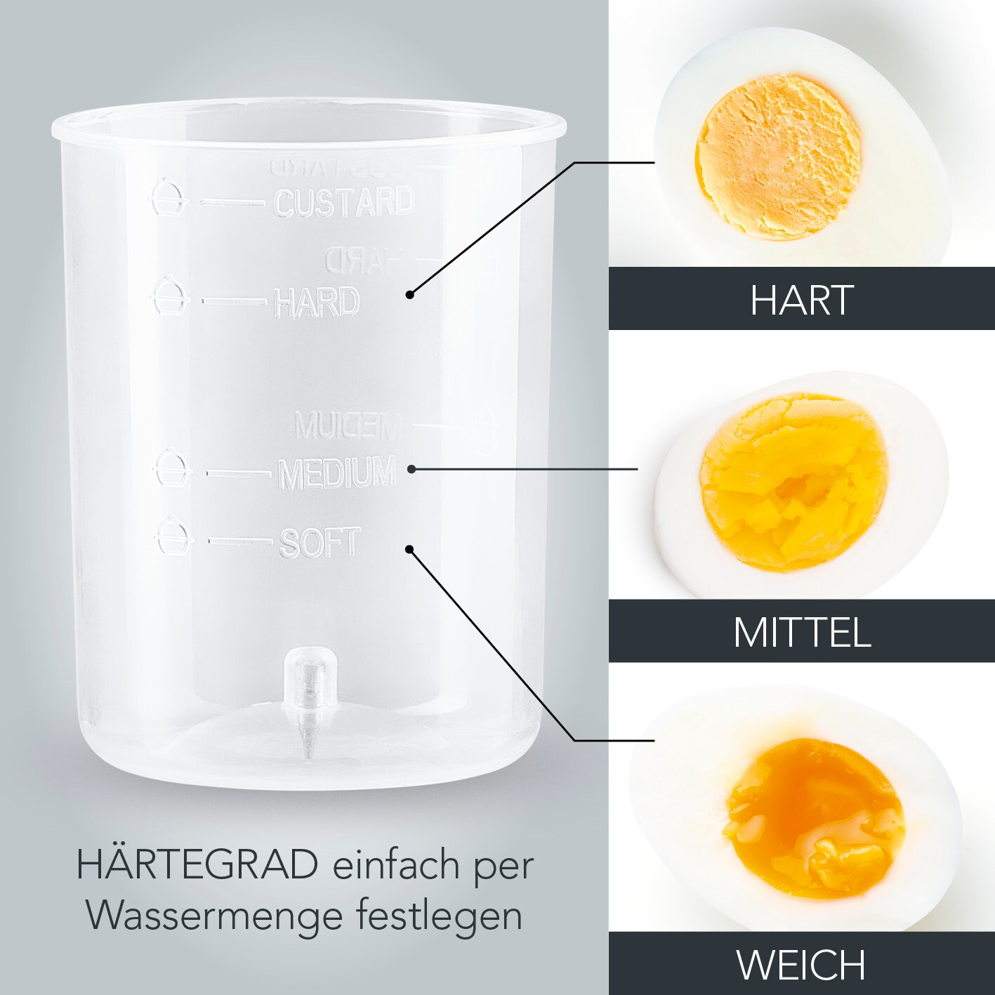 GOURMETmaxx Eierkocher für 7 Eier 350W weiß