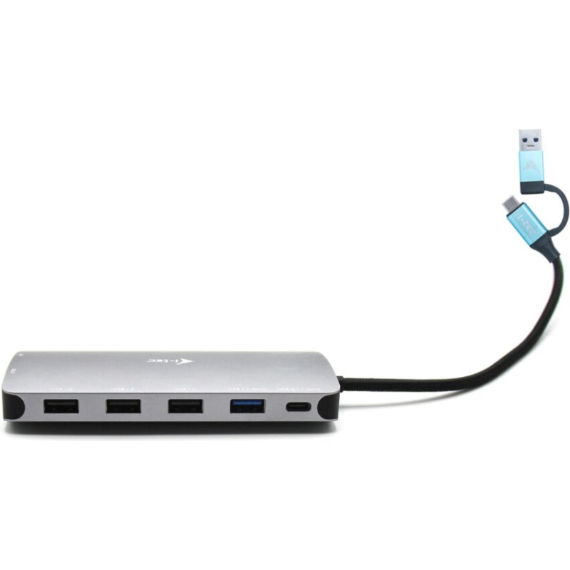 i-tec USB 3.0 USB-C/Thunderbolt 3x Display Metal Nano Dock with LAN + Power Delivery 100 W