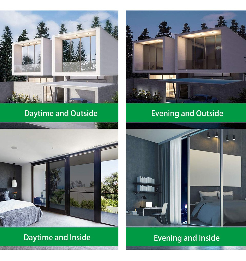 (50x500cm) Wärmeisolierende Fensterfolie Anti-UV Solar Tönung Verspiegelter Aufkleber Sichtschutz - Silber