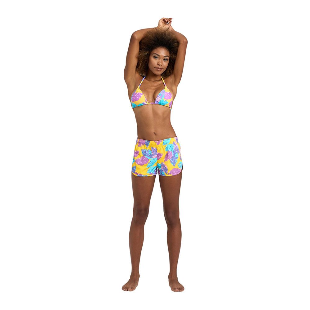 Arena ALLOVER - Short de bain Femme lily yellow multi