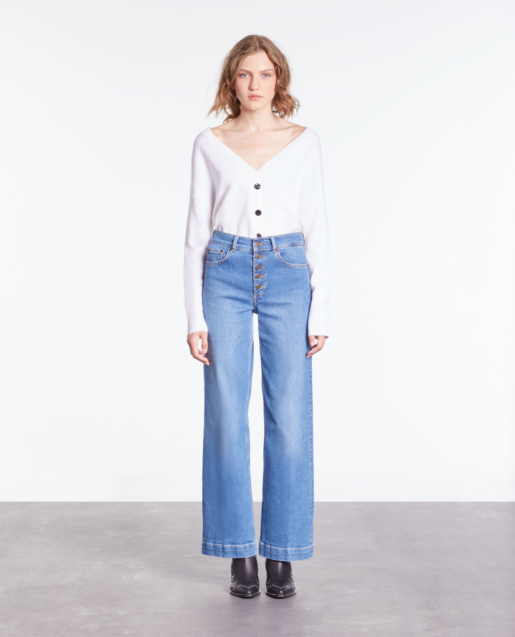 Jean bleu large