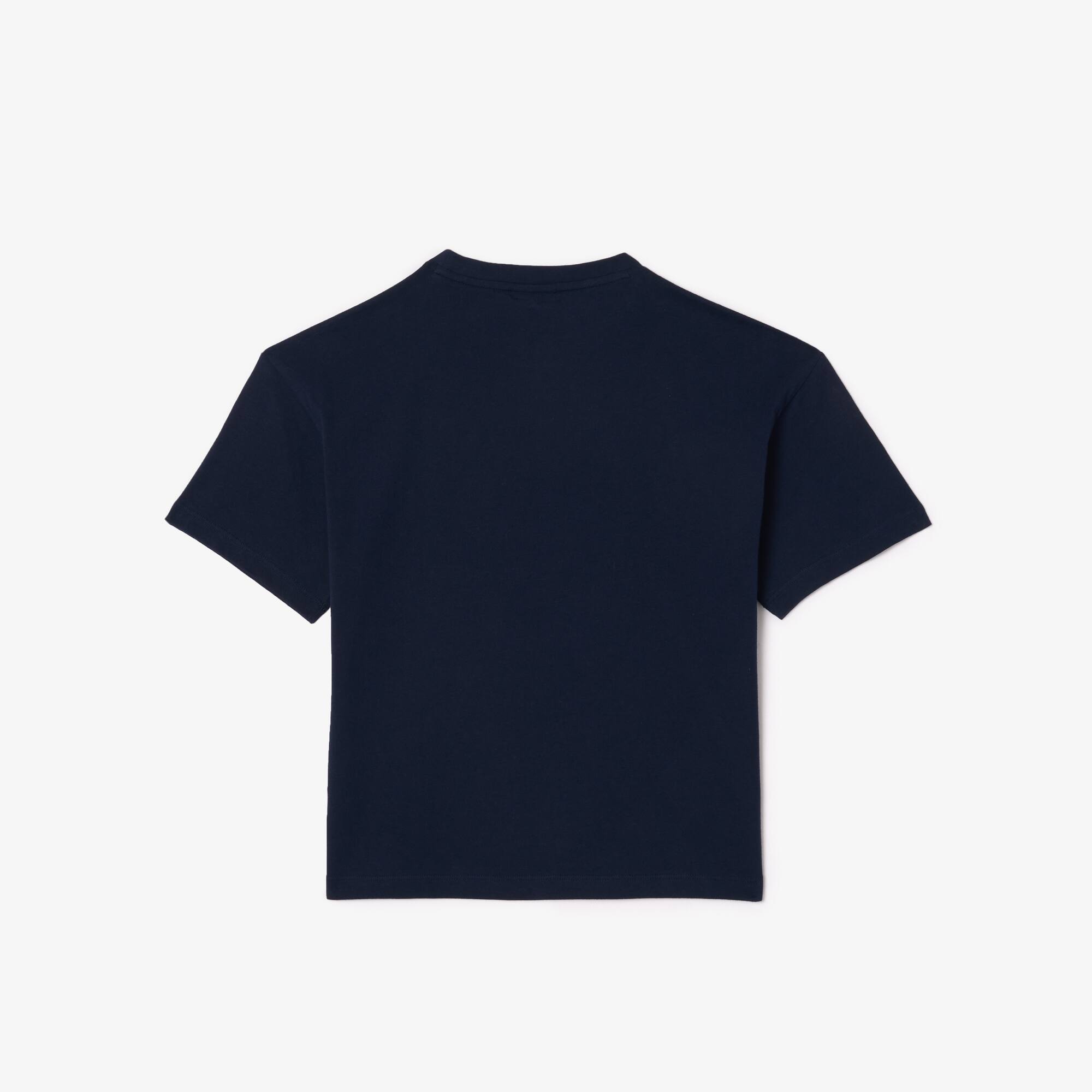T-shirt relaxed fit imprimé Lacoste en coton T-Shirts & Chemises - Bleu - Lacoste - Enfant