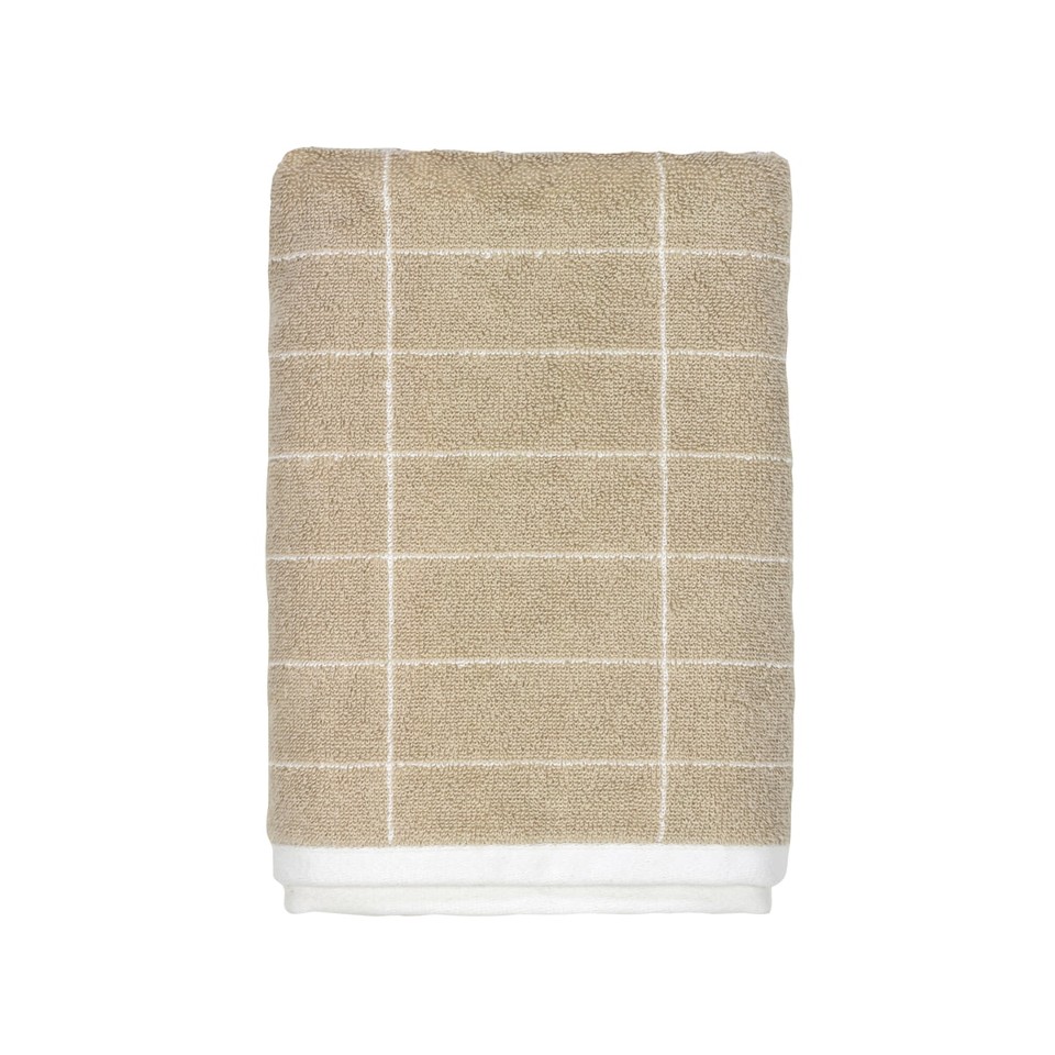 Mette Ditmer - TILE STONE håndklæde 50x100 - Sand/Råhvid