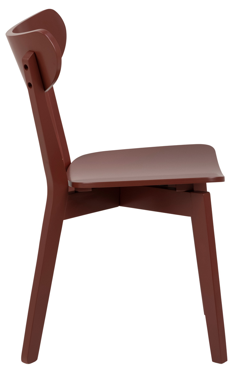 Houten eetkamerstoel Jade Terracotta rood