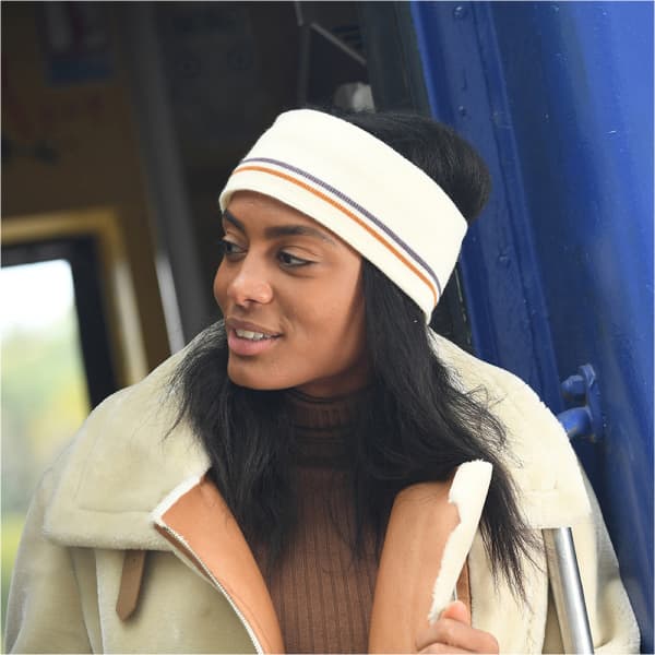 Bonnet ski LE DRAPO BANDEAU GABIN CREME