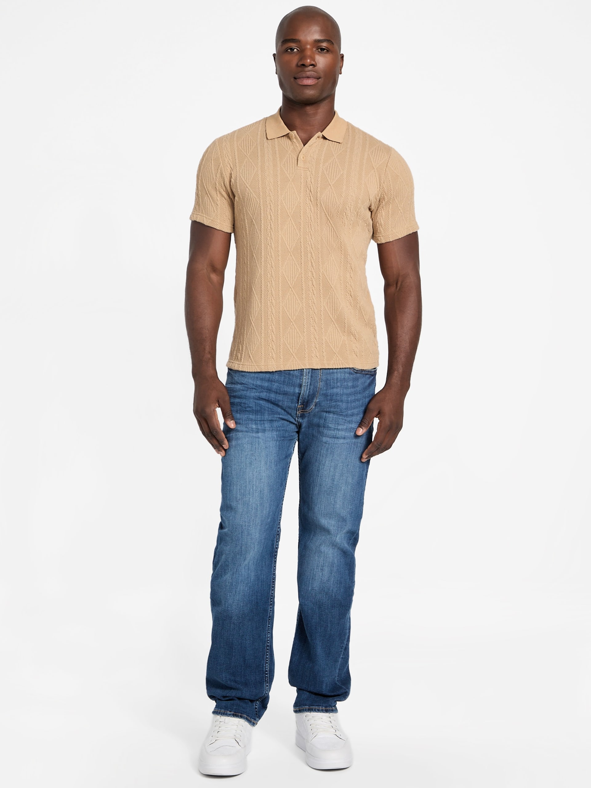 Polo de malha texturizada Olin