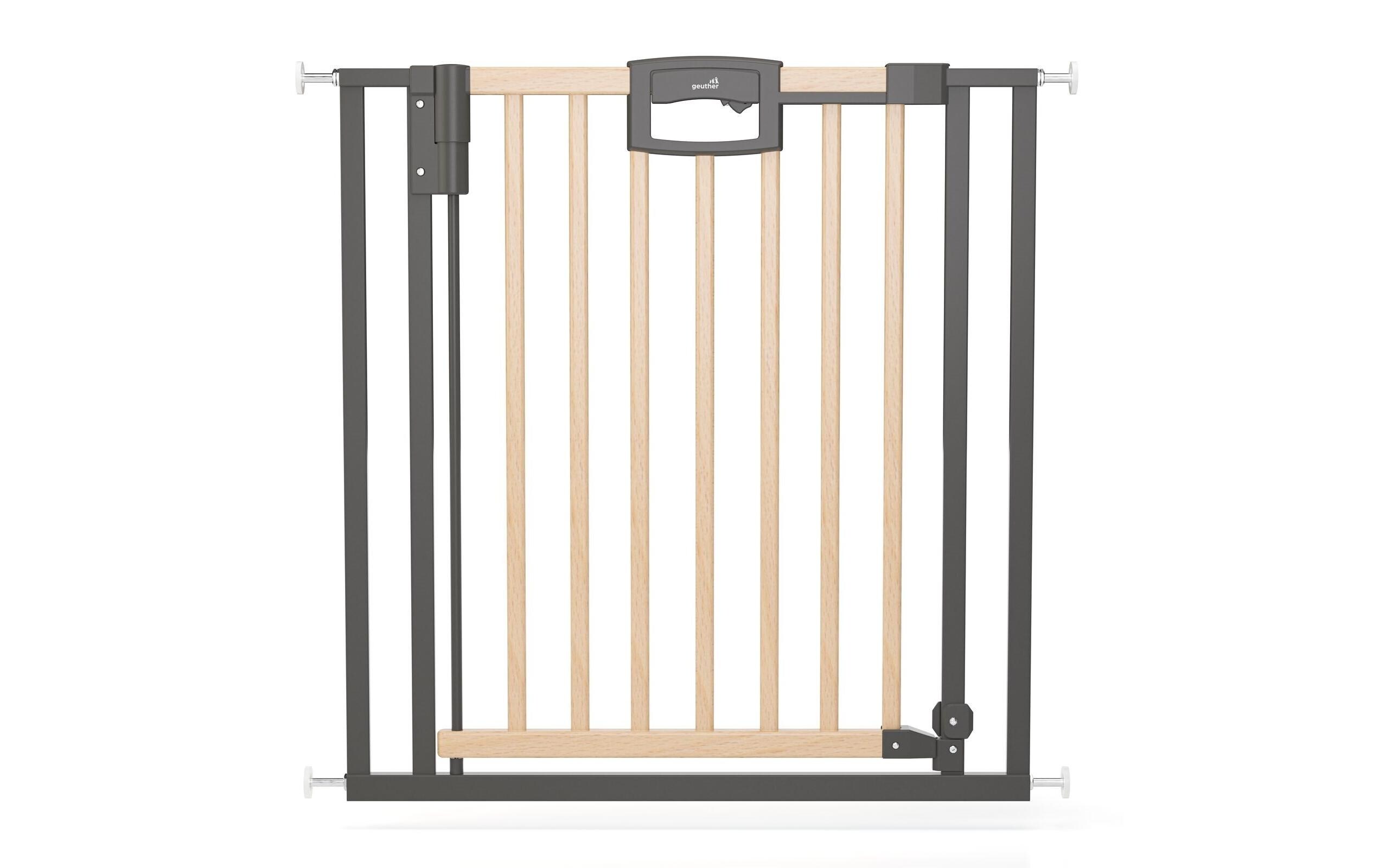 Türschutzgitter zum Klemmen Easylock 80.5 cm - 88.5 cmTür- und Treppenschutzgitter Easylock Wood Plus (Ohne Bohren)