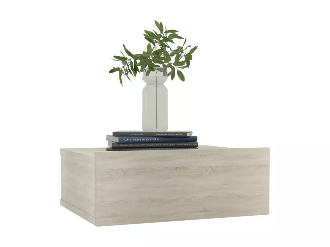 Tables de chevet flottantes 2 pcs Chêne sonoma 40x30x15