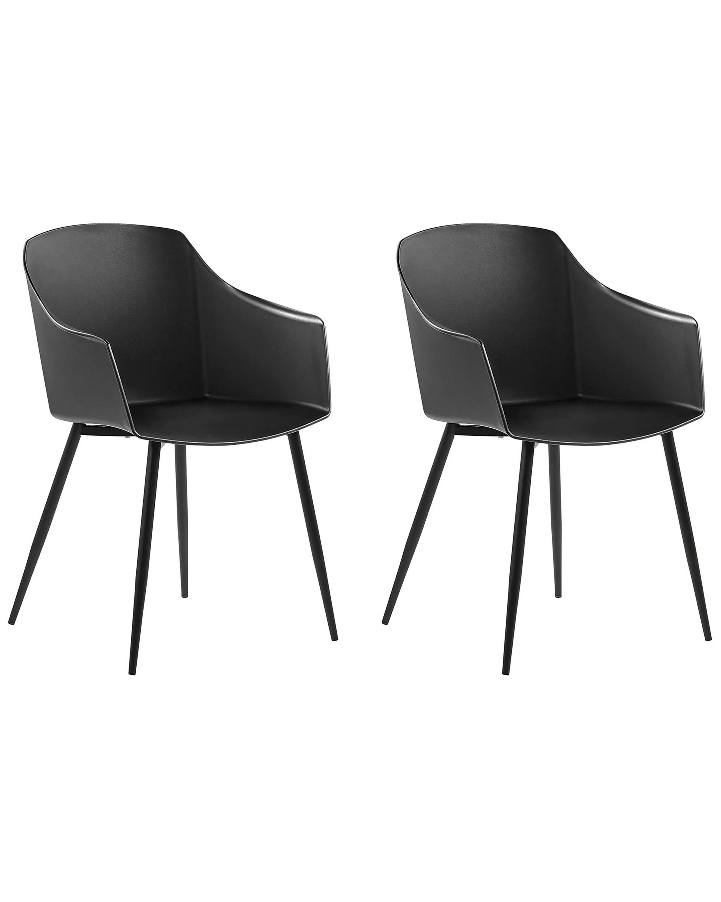Set van 2 eetkamerstoelen FONDA Zwart