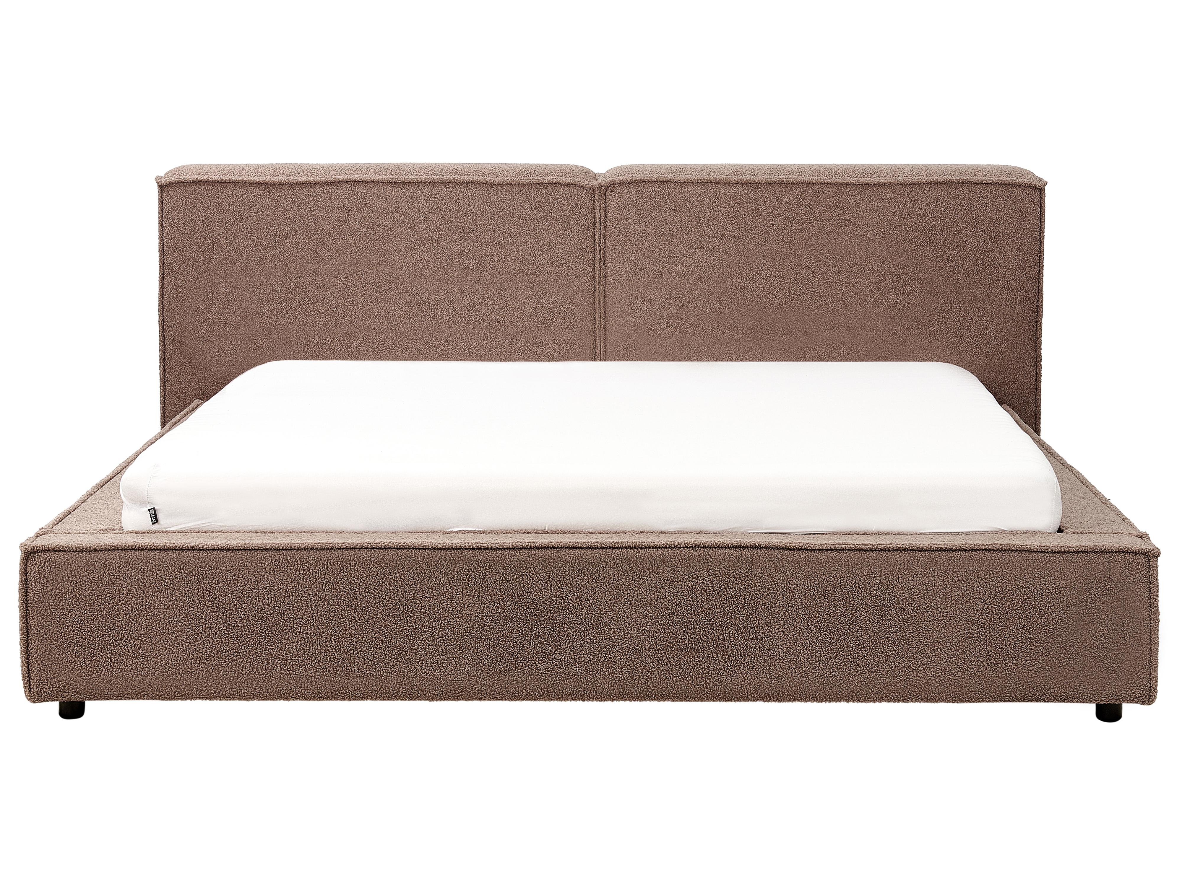 Waterbed Bouclé LINARDS 180 x 200 cm Bruin