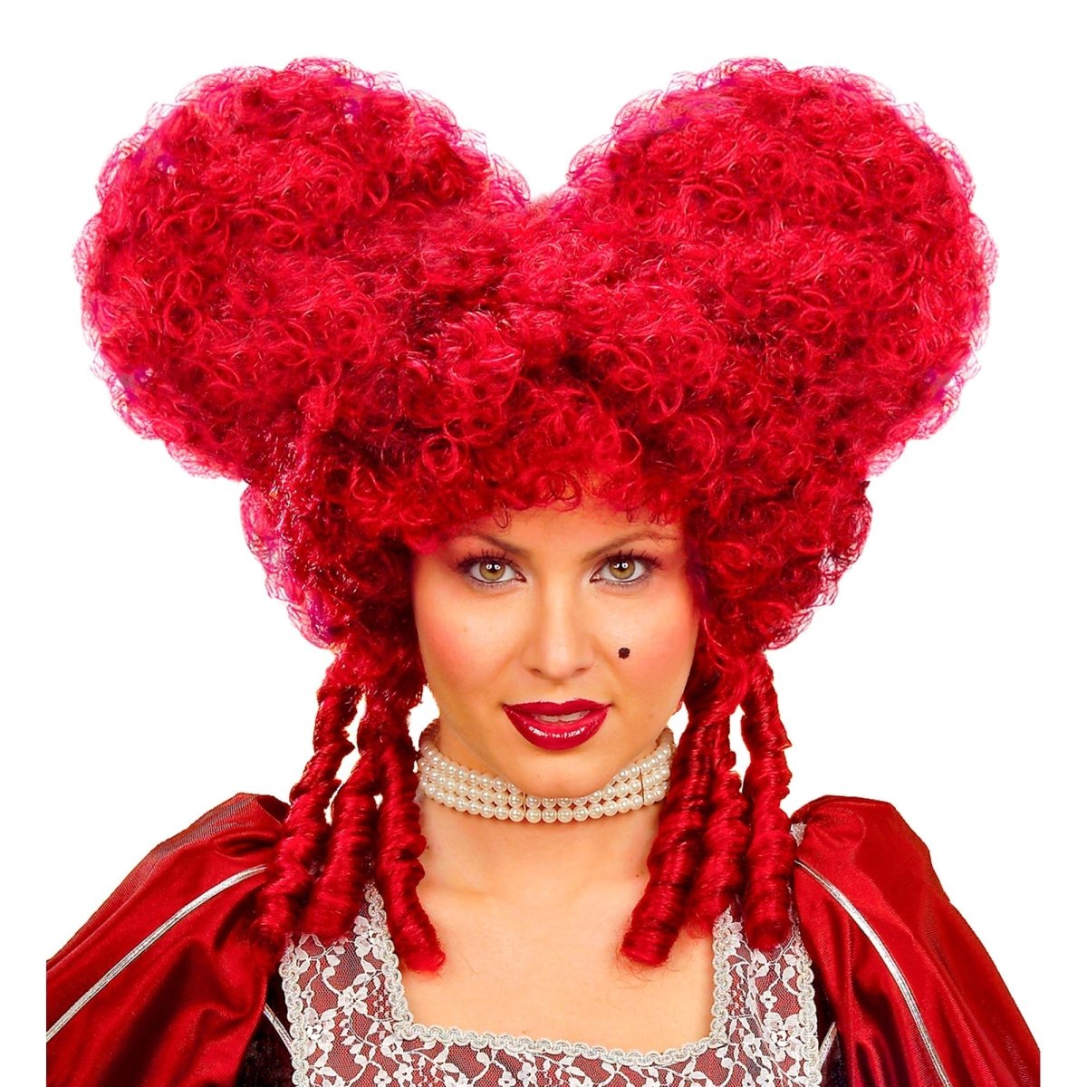 Halloween Pruik Rood Barok
