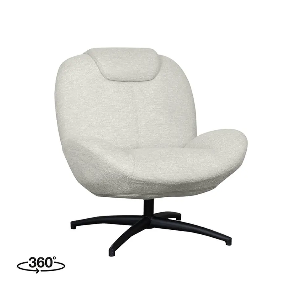 LABEL51 Fauteuil Clayton - Naturel - Stof