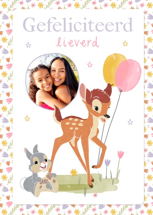 Disney | Verjaardagskaart | Bambi | Met foto