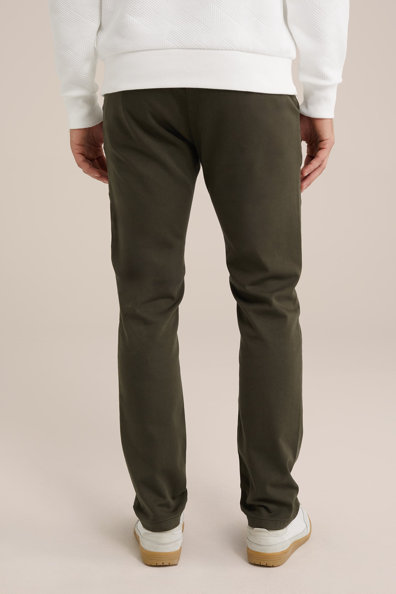 slim fit chino van jog kwaliteit Fundamentals Legergroen