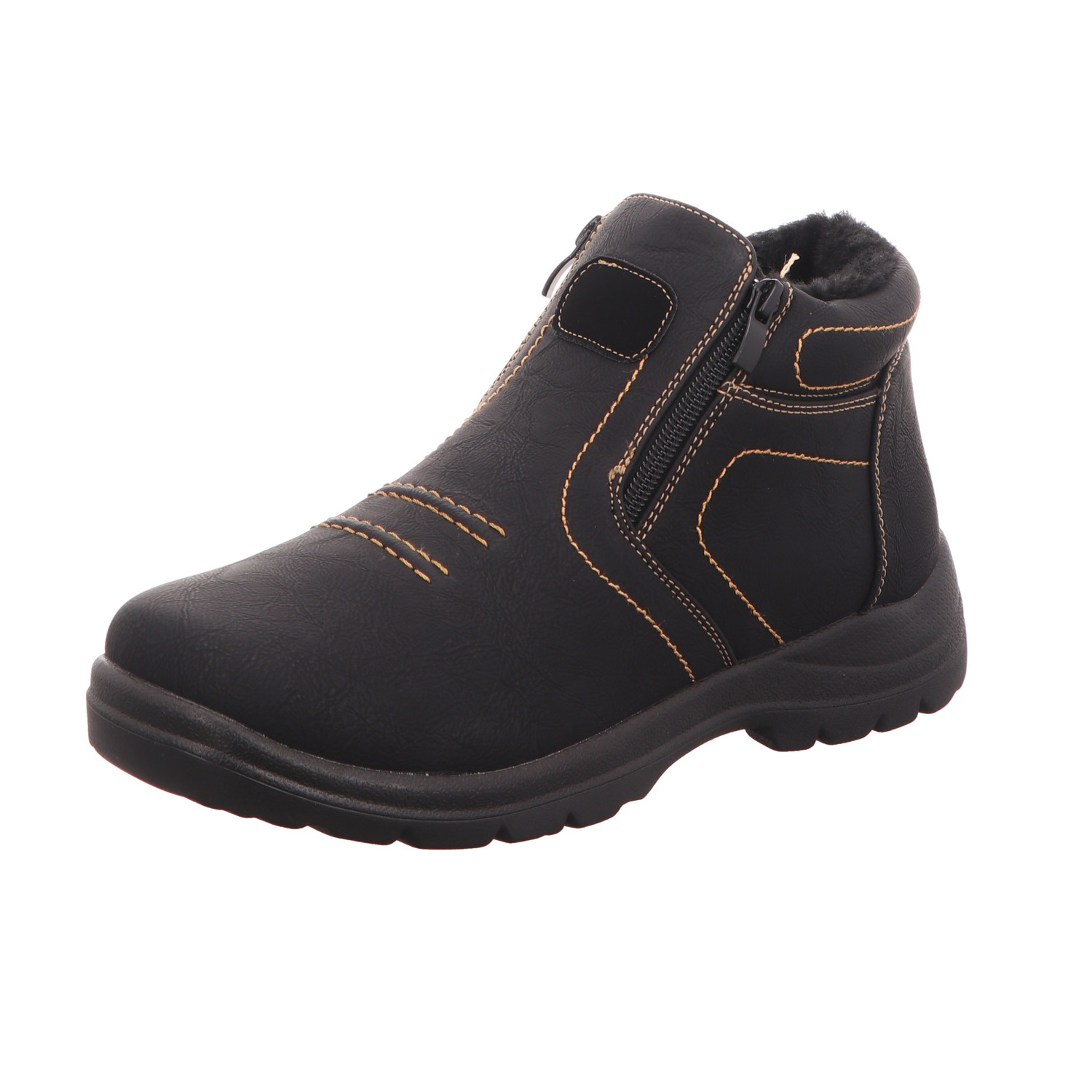Paulo G. Herren-Stiefelette Schwarz