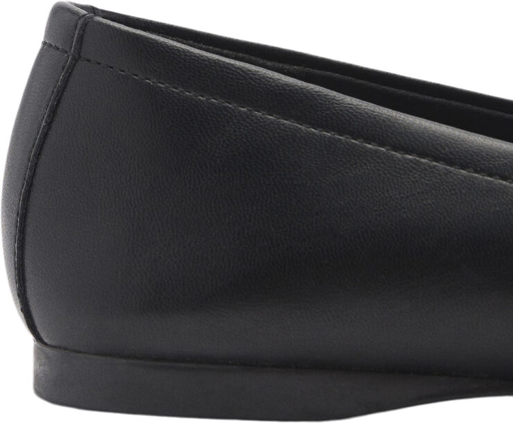 MANGO Studded ballet flats with straps Black