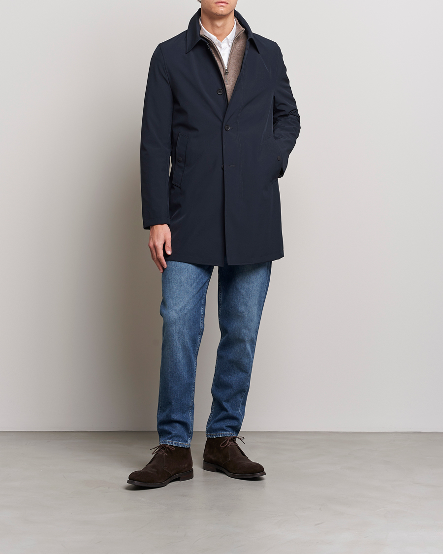 Oscar Jacobson Johnson Coat Navy