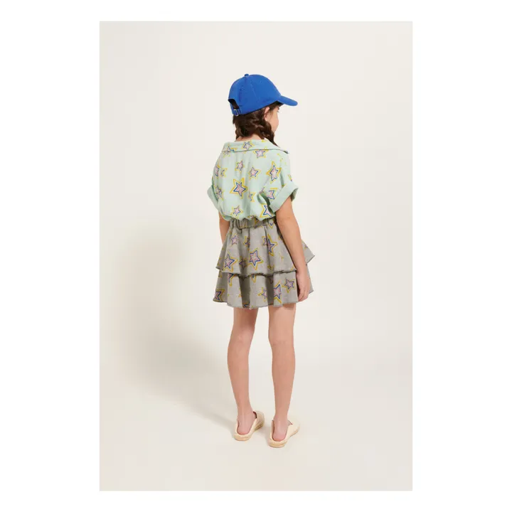 Weekend House Jupe Etoiles Coton Bio | Gris chiné