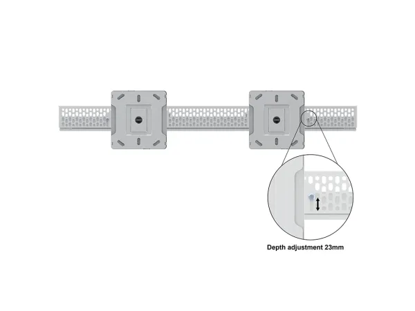 Multibrackets M Pro Series - Indelukke (fast arm, bagplade, 2 loftspladedækker, adapter, etui, 2 pæle (80 cm), 2 interne pæleled) - for LCD display - large - stål - hvid - skærmstørrelse: 75