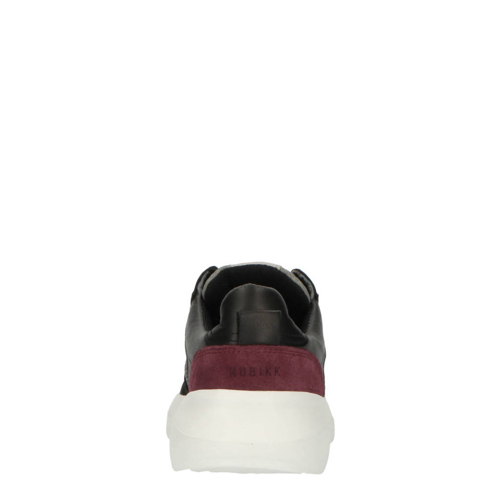 Nubikk sneakers zwart/donkerrood