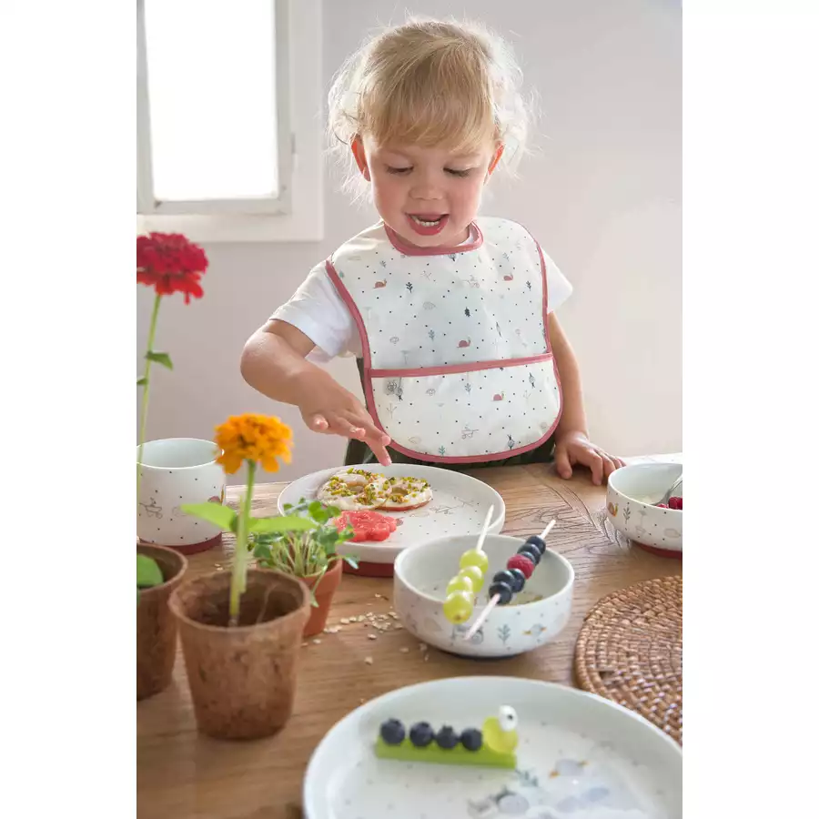 Lässig Lätzchen mit Auffangschutz 2er Pack Garden Explorer Schnecke