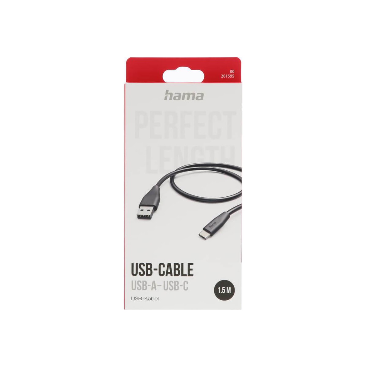 Ladekabel USB-A til USB-C Svart 1,5m