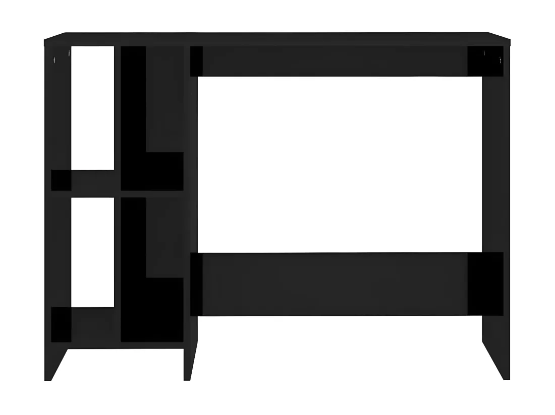 Bureau d'ordinateur portable Noir brillant 102,5x35x75 cm