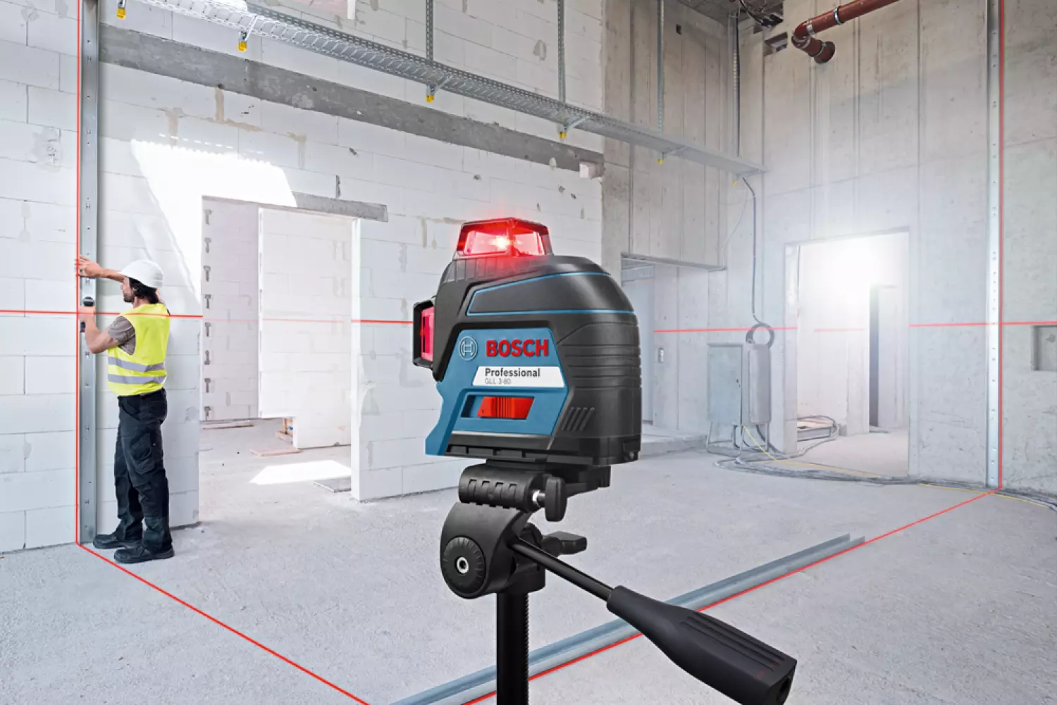 Bosch GLL 3-80 Kruislijnlaser in koffer - 40m