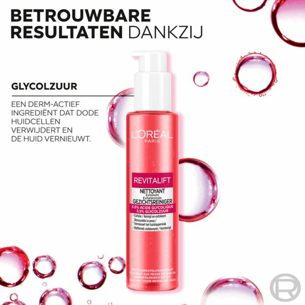 L'Oréal Revitalift Exfolierende Reiniginsgel met Glycolzuur150 ml